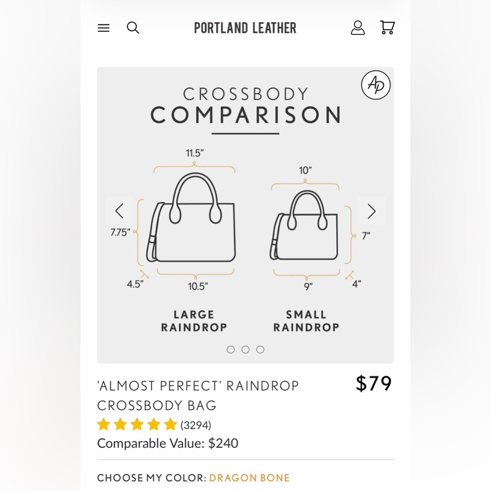 Portland Leather Small Raindrop Bag - Picture 4 of 5